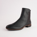 Gaib Black Leather Ankle Boots