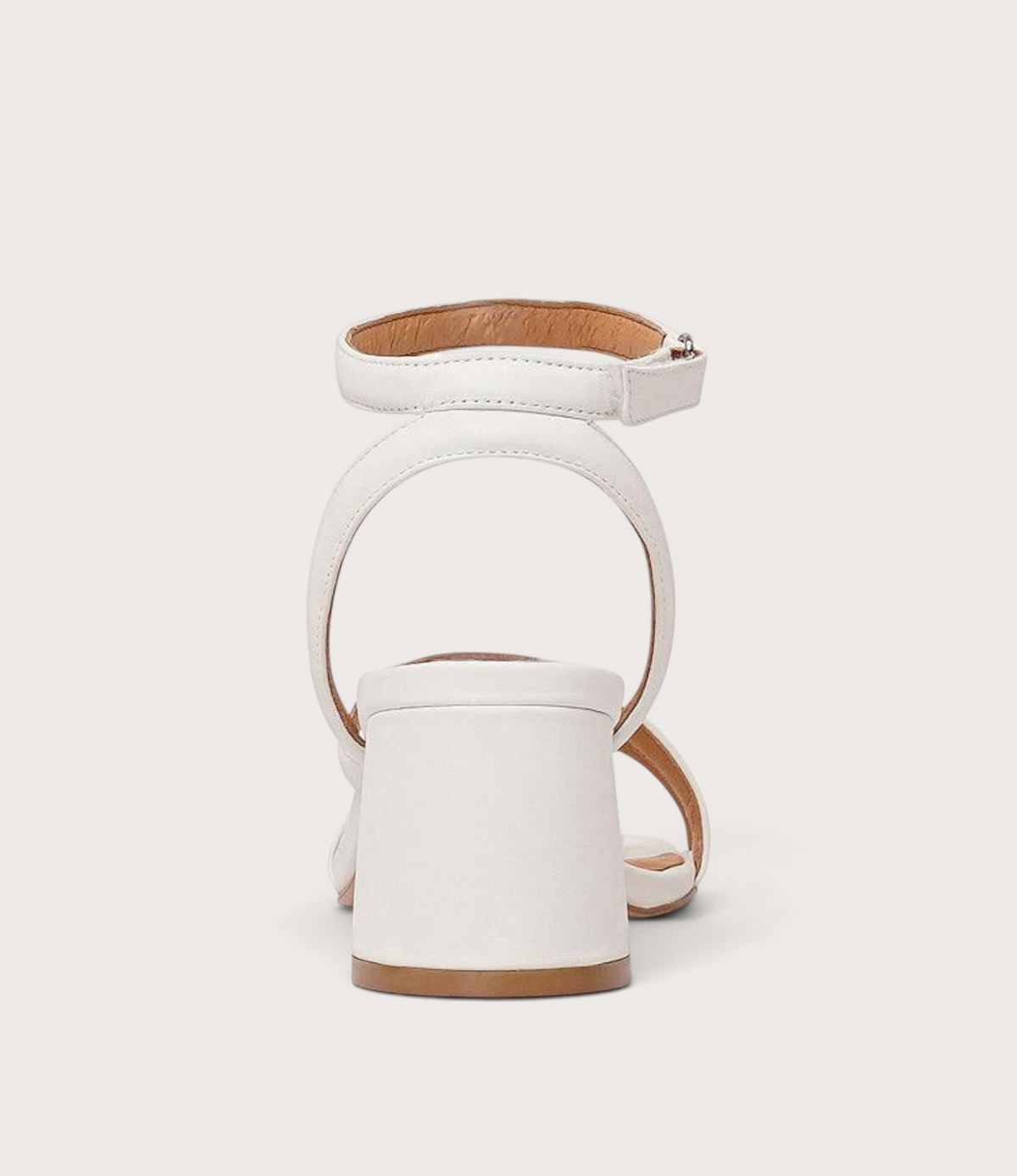 Petricia White Leather Heels