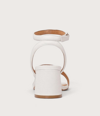 Petricia White Leather Heels