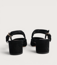 Asten Black Suede Heels