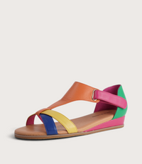 Hayzel Bright Multi Leather Sandals