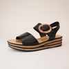 Cubbie Black Leather Sandals