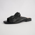 Luna Black Leather Flats