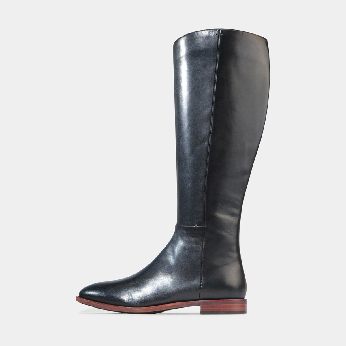 Pheodora Black Leather Knee High Boots - EOS FOOTWEAR | Shouz