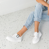Bowie White Leather Sneakers