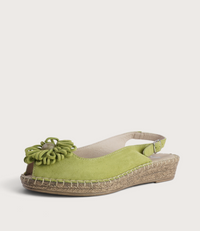Erica Melon Suede Espadrille Wedges