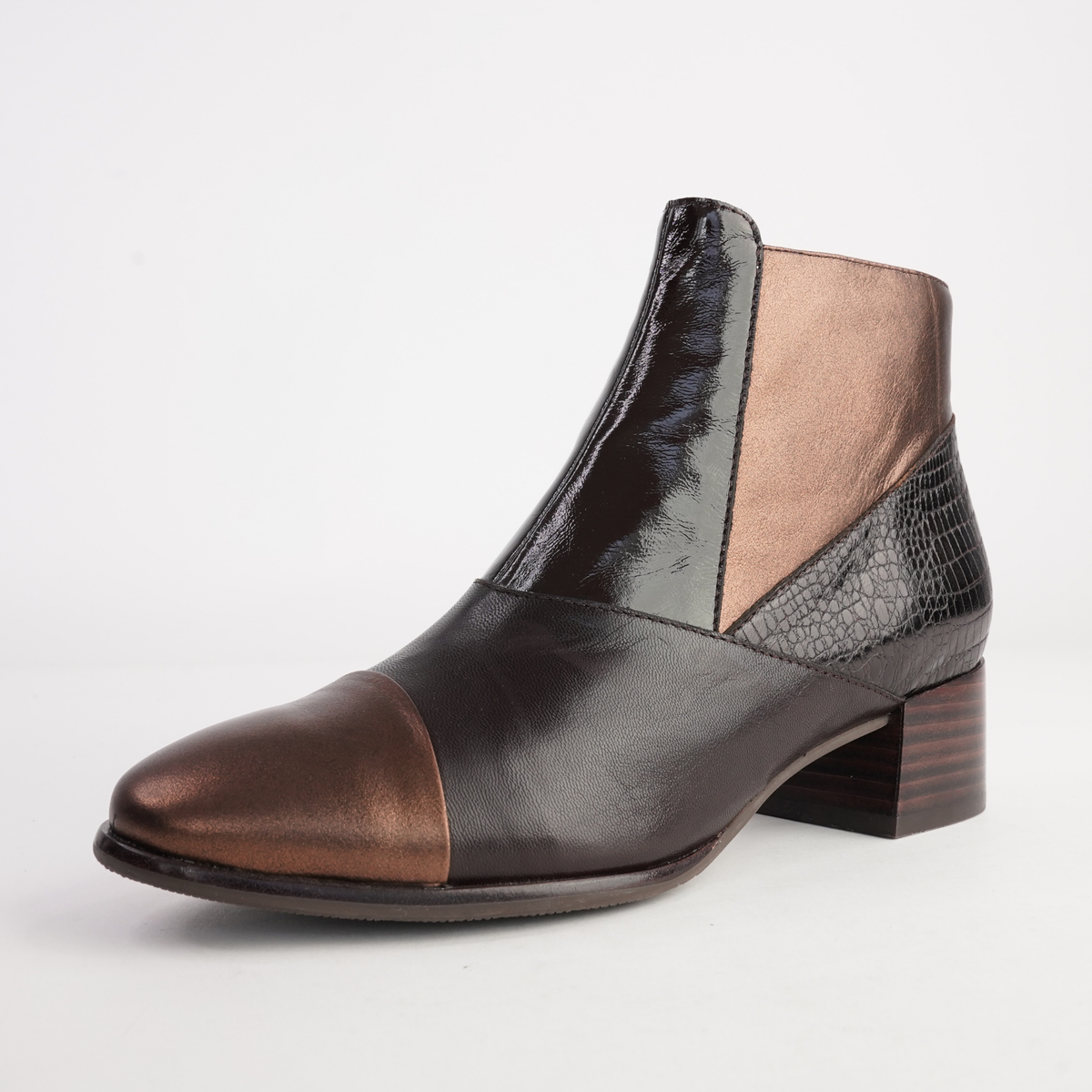 Award Coco Mix Leather Ankle Boots - BRESLEY | Shouz