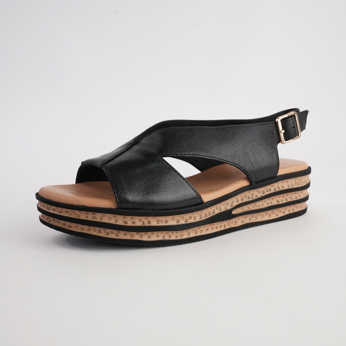 Christa Black Leather Sandals - DJANGO AND JULIETTE | Shouz
