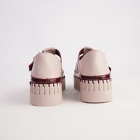 Baytown Burgundy Patent/ Nude Leather Sneakers