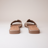 Lycha Latte Leather Slides