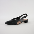 Frankiel Black Leather Heels