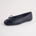 Bookie Navy Patent/ Navy Leather Ballet Flats