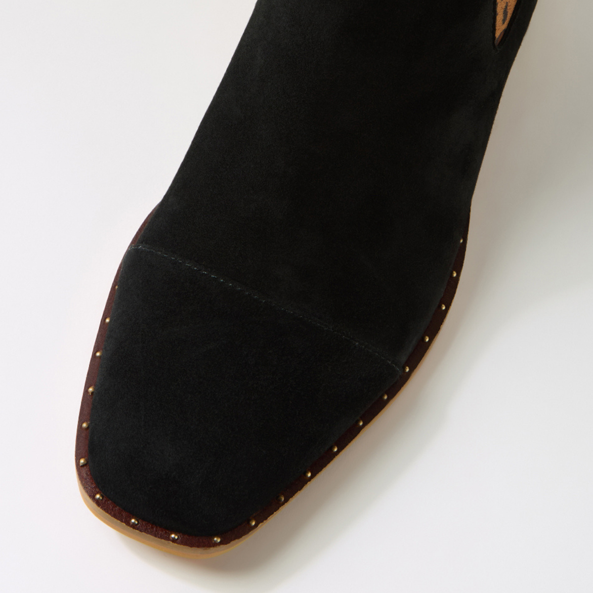 Forda Black Suede/ Leopard Elastic Ankle Boots - DJANGO AND JULIETTE | Shouz