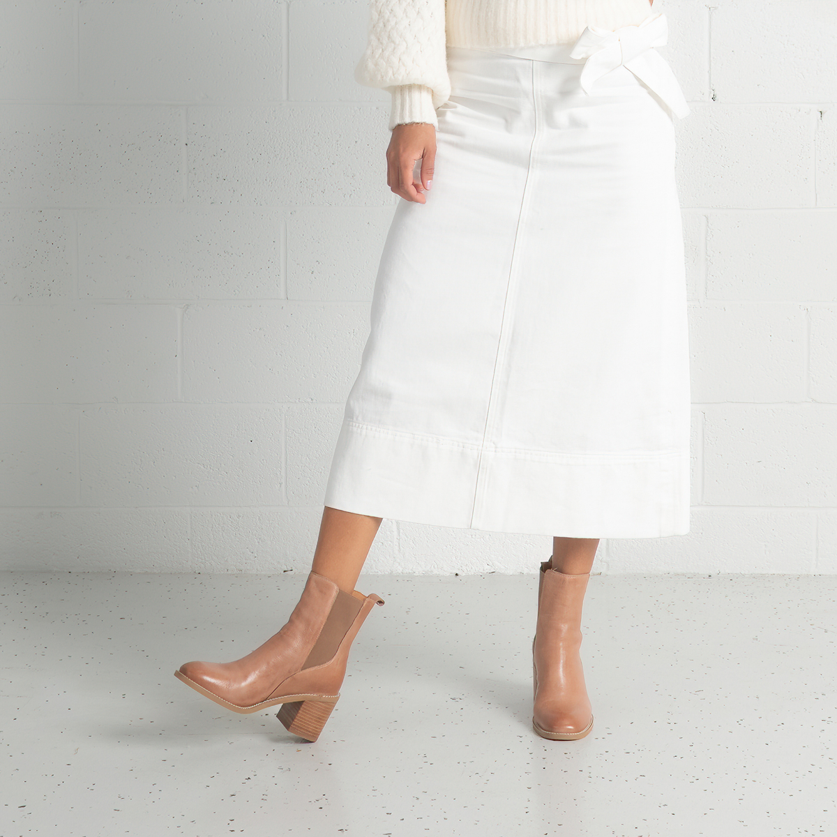 Chai Latte Leather Ankle Boots - EOS FOOTWEAR | Shouz