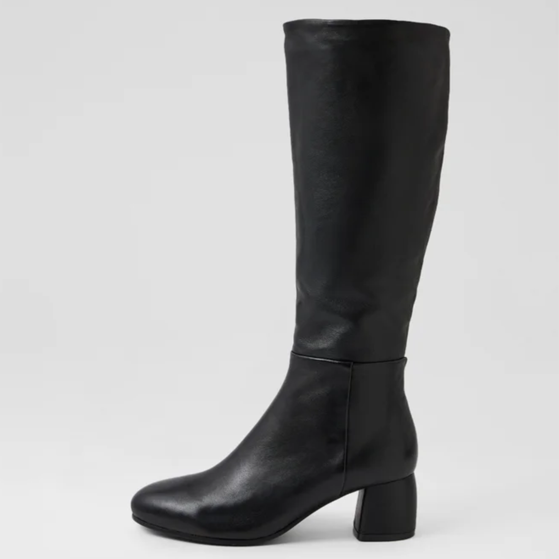 Felman Black Leather Knee High Boots - DJANGO AND JULIETTE | Shouz