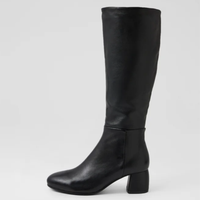Felman Black Leather Knee High Boots - DJANGO AND JULIETTE | Shouz