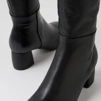 Felman Black Leather Knee High Boots - DJANGO AND JULIETTE | Shouz