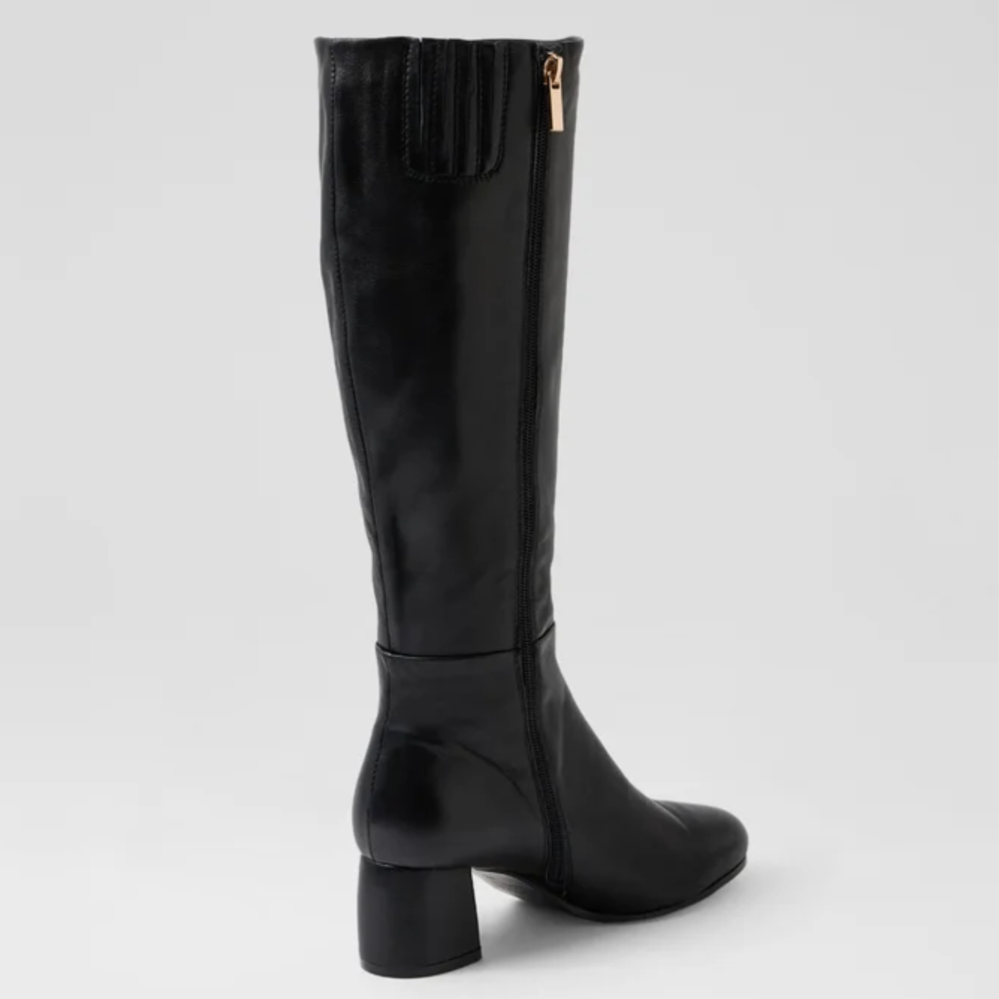 Felman Black Leather Knee High Boots - DJANGO AND JULIETTE | Shouz