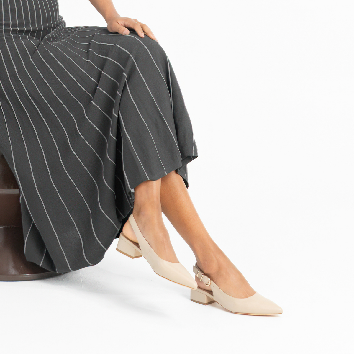 Thetrim Stone Leather Heels - MOLLINI | Shouz