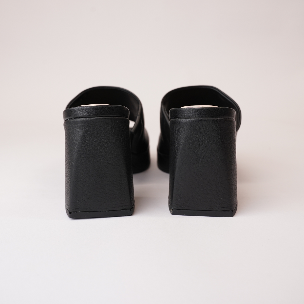 Vega Black Leather Heels - NU BY NEO | Shouz