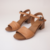 Vara Tan Leather Heels