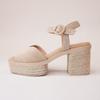 Prinia Camello Suede Leather Espadrille Heels