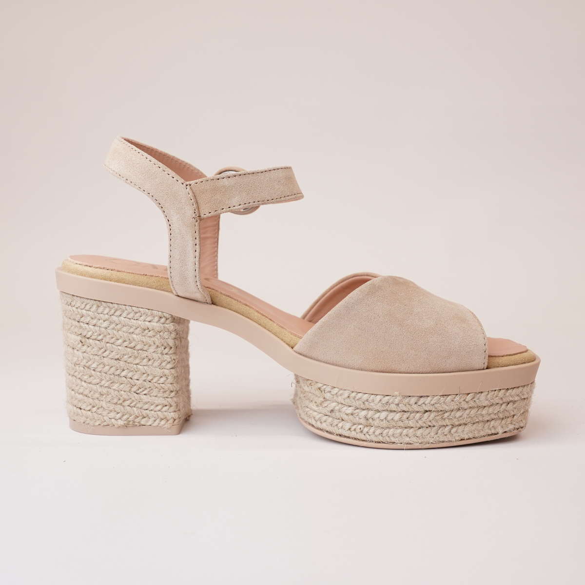 Prinia Camello Suede Leather Espadrille Heels - GAIMO | Shouz