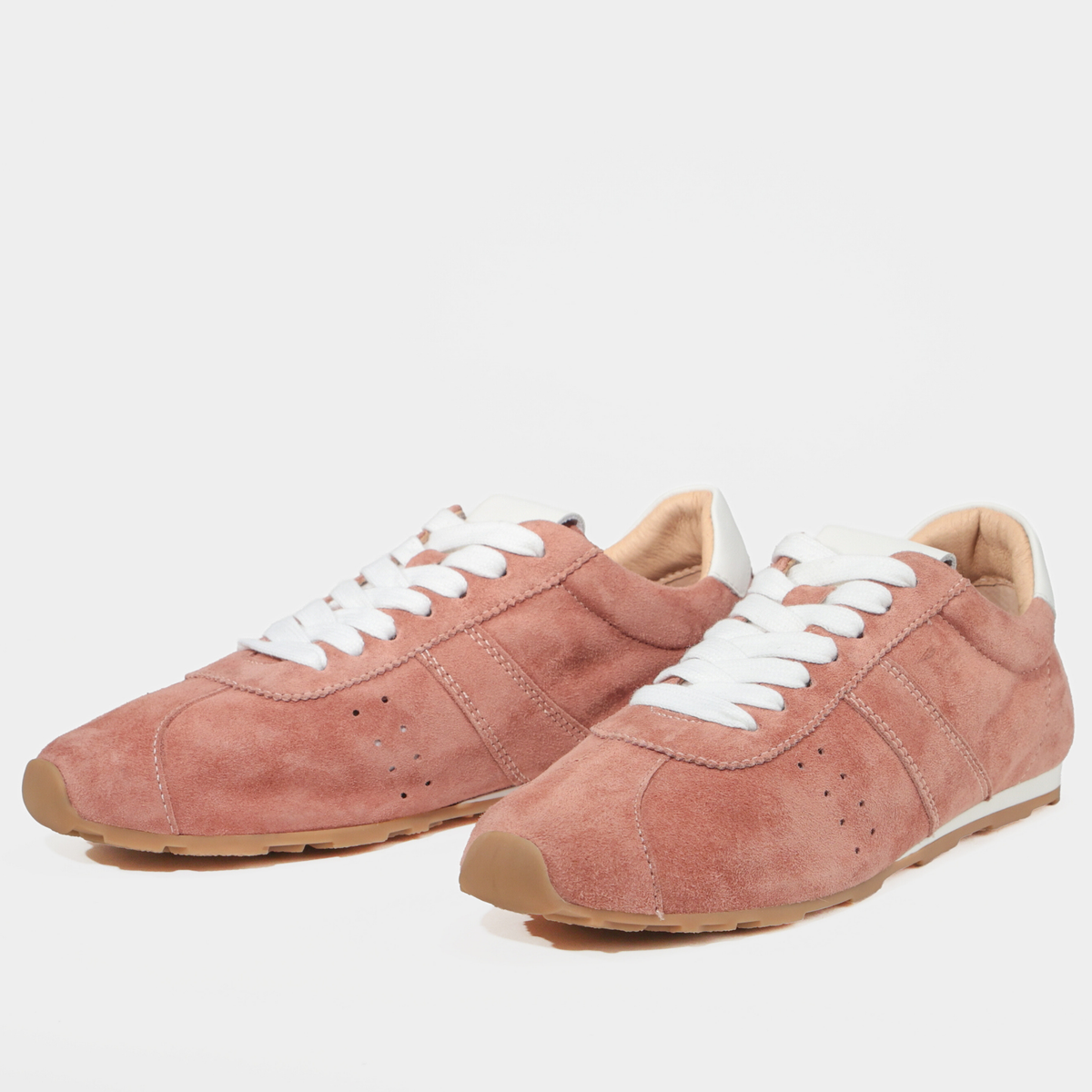 Jas Dusty Pink Suede Sneakers - EOS FOOTWEAR | Shouz