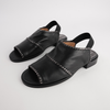 Serenade Black/ Pewter Leather Sandals