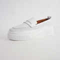 Bobby White Leather Loafers