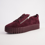 Bump Burgundy Suede/ Burgundy Sole Sneakers