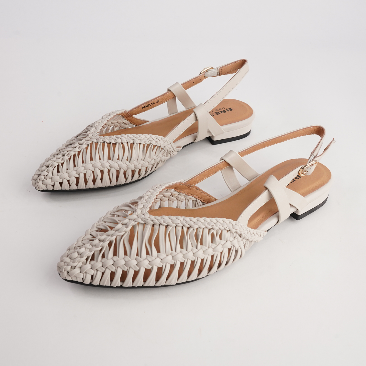 Amelia Bone Leather Flats