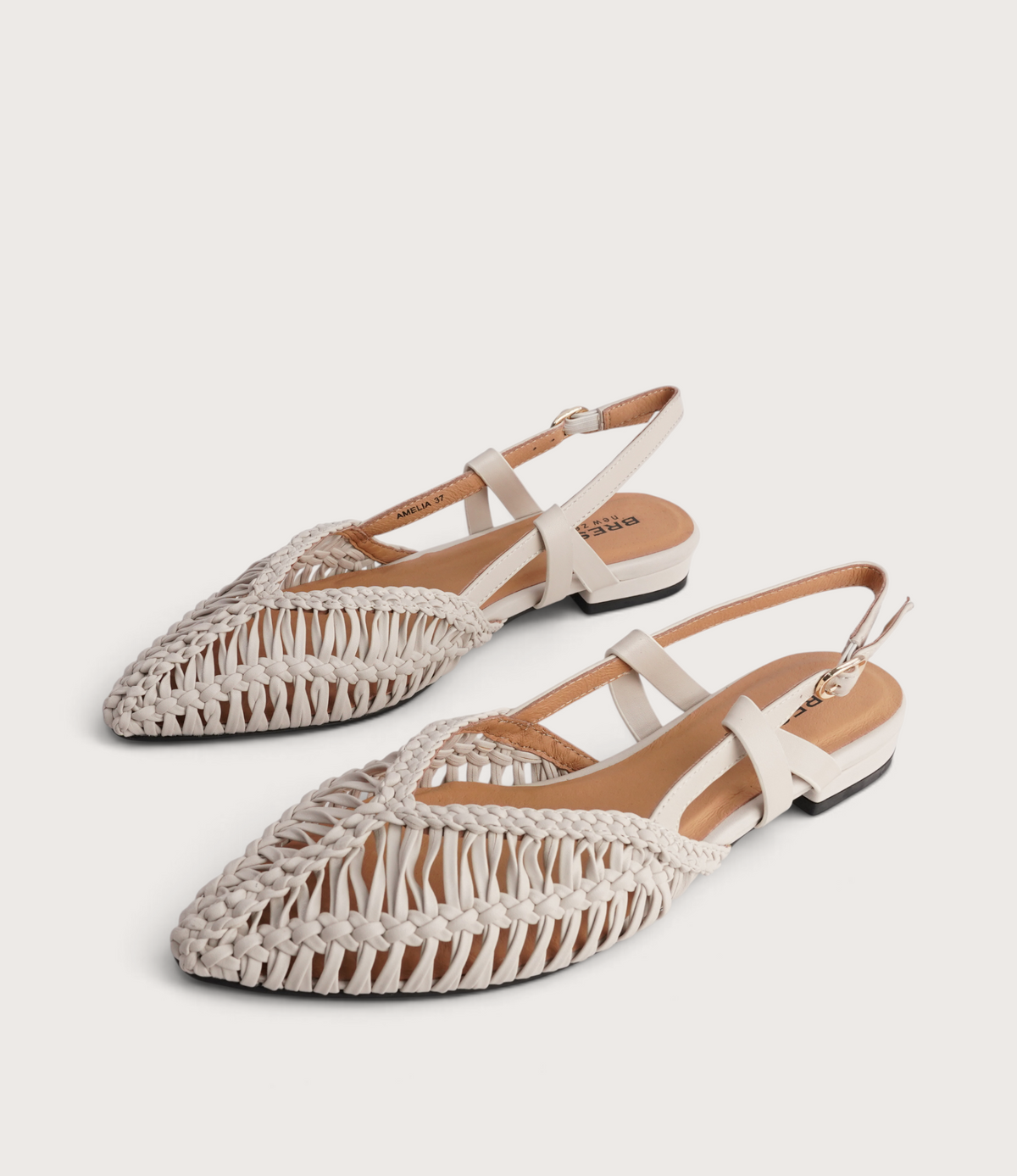 Amelia Bone Leather Flats