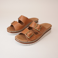 Oasis Coconut Leather Slides