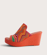 Eilam Orange Multi Leather Heels