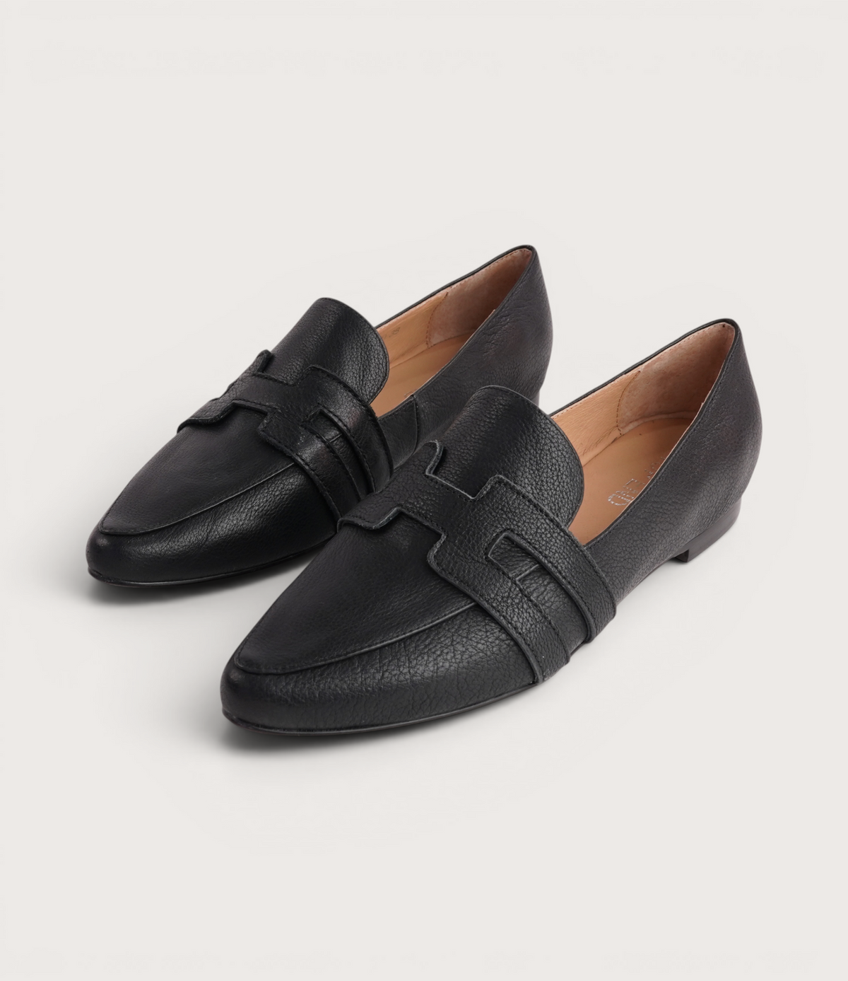 Salti Black Leather Loafers