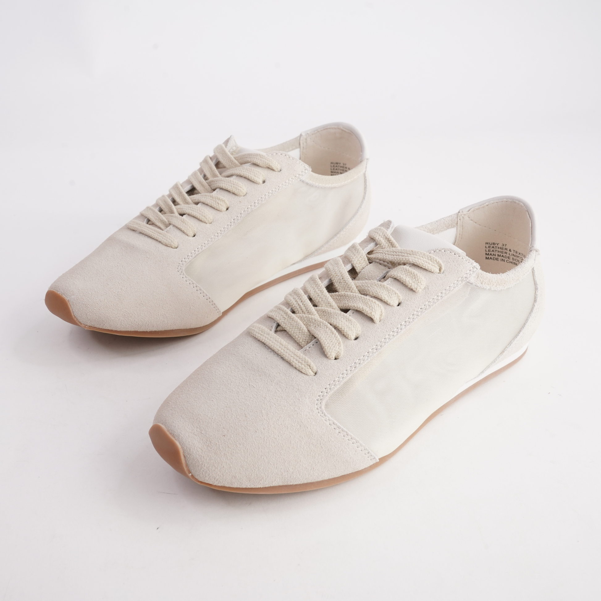 Ruby Off White Suede Sneakers - WITH GRACE | Shouz