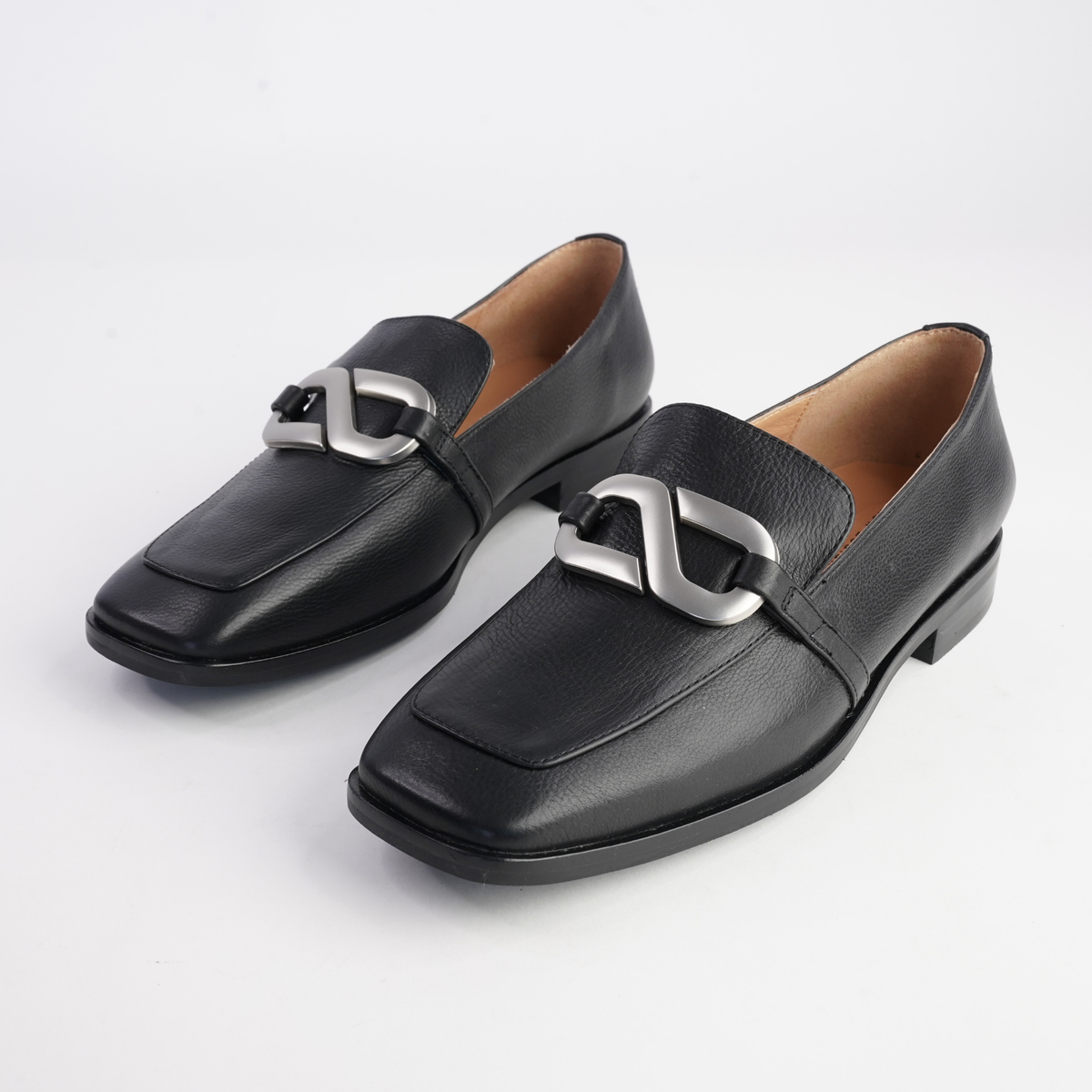Damon Black Leather Loafers - BRESLEY | Shouz