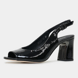 Kianna Black Patent Leather Heels