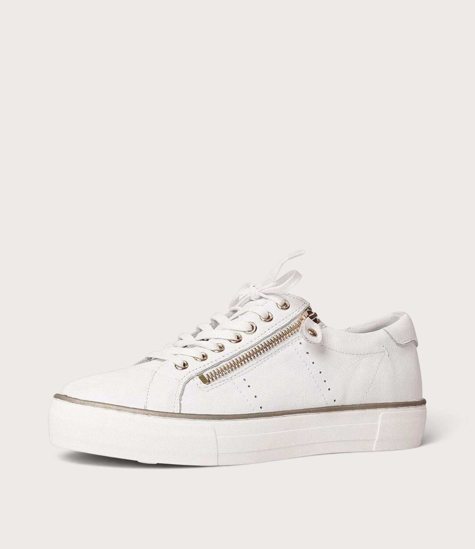 Froggy White Leather Sneakers