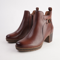 Gloria 04 Cognac Leather Ankle Boots - JOSEF SEIBEL | Shouz