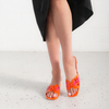Hetti Orange/ Pink Multi Patent Leather Heels