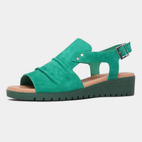 Madis Emerald Suede Sandals