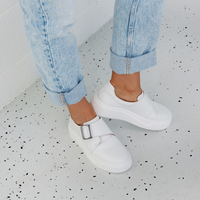 Bowie White Leather Sneakers