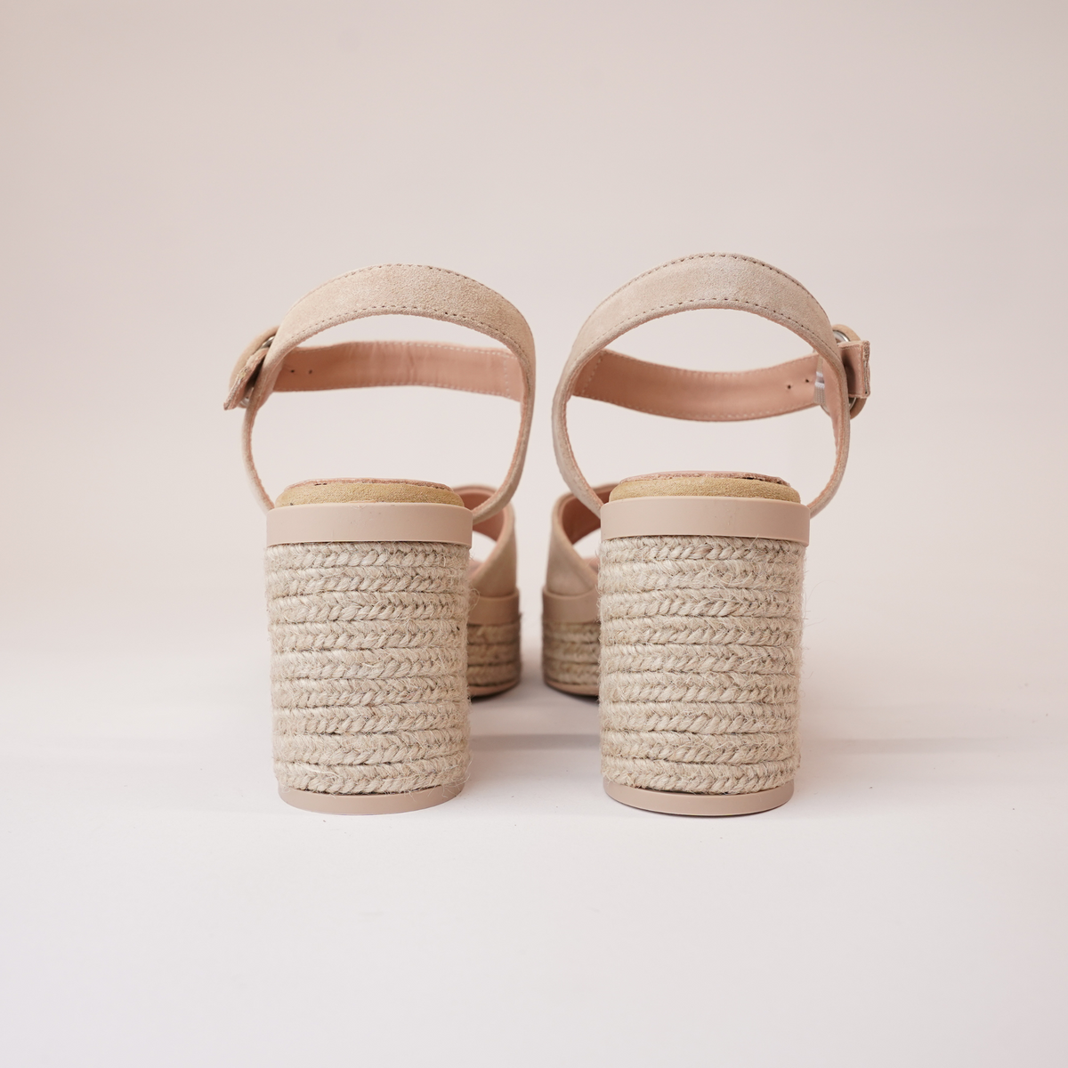 Prinia Camello Suede Leather Espadrille Heels - GAIMO | Shouz