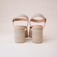 Prinia Camello Suede Leather Espadrille Heels