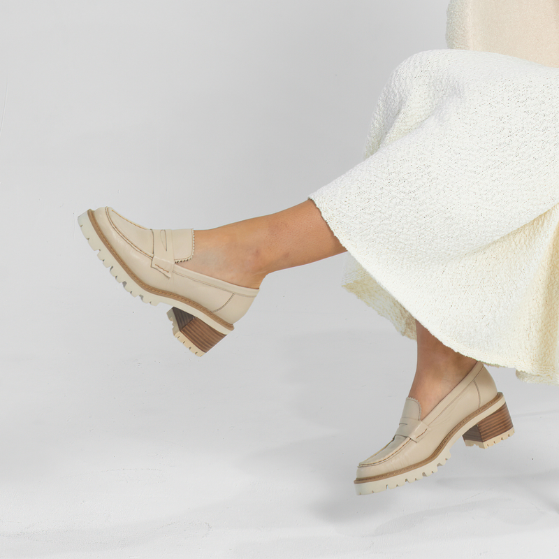 Merrel Vanilla Leather Heeled Loafers