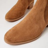 Timothie Light Choc Stretch Microsuede Boots - DJANGO AND JULIETTE | Shouz