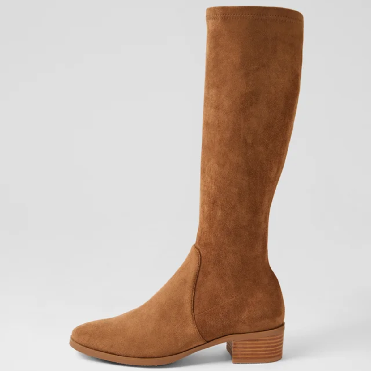 Timothie Light Choc Stretch Microsuede Boots - DJANGO AND JULIETTE | Shouz