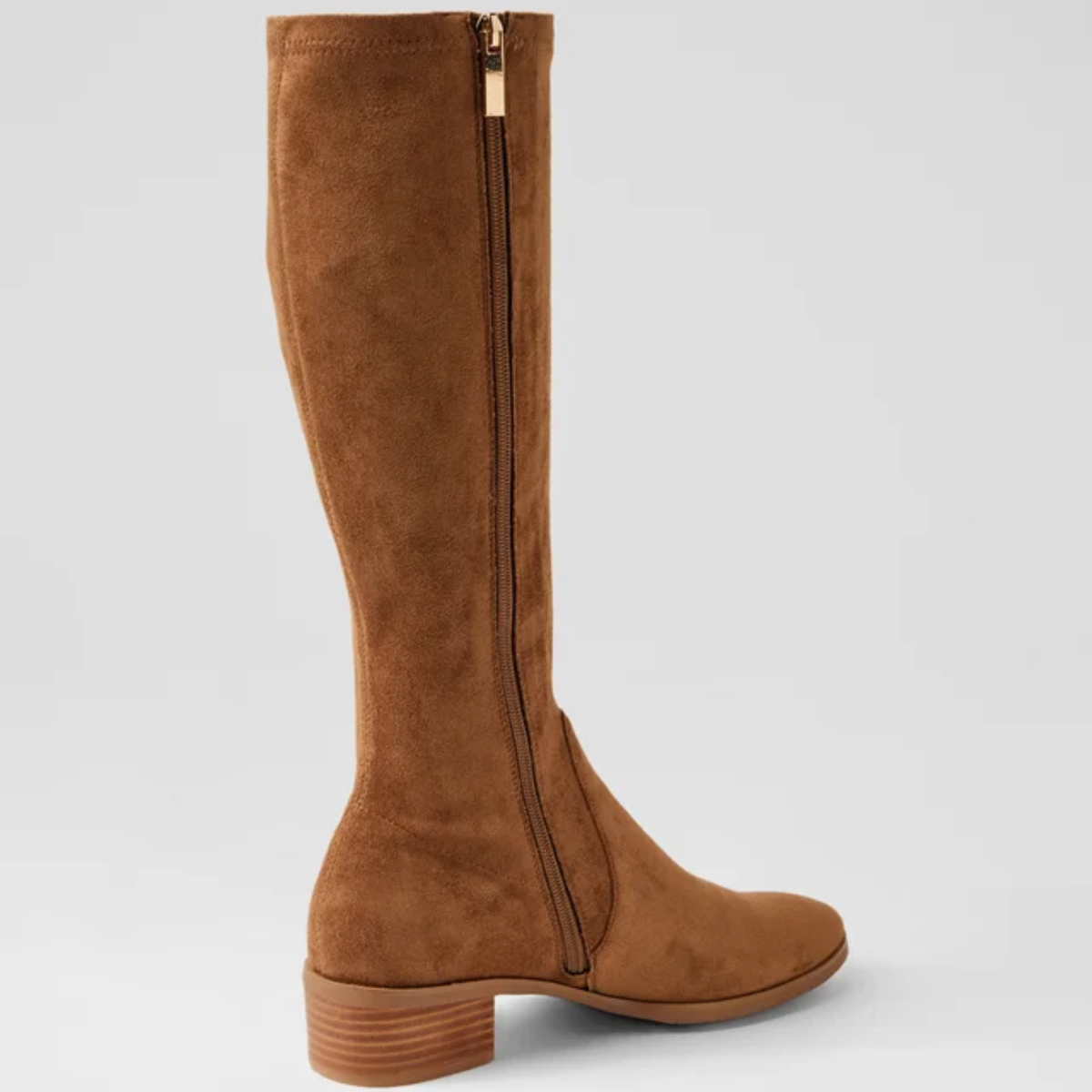 Timothie Light Choc Stretch Microsuede Boots - DJANGO AND JULIETTE | Shouz